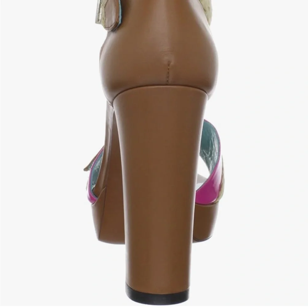 Studio Pollini Platform Heel Women's Gruppo Rope I Platform Sandal Pink … - Picture 6 of 9